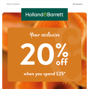 Holland And Barrett, your 20% off is waiting ⏳