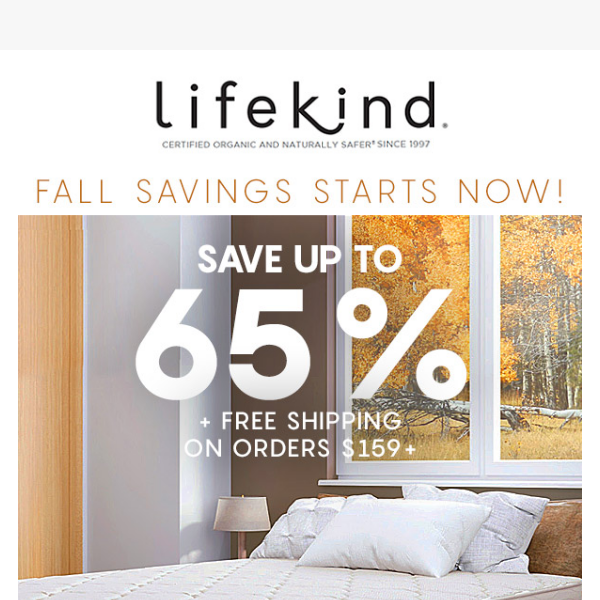 FALL SALE: Save up to 65%!