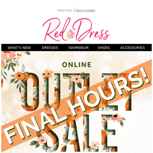 🚨 FINAL HOURS to shop the sale! 🚨