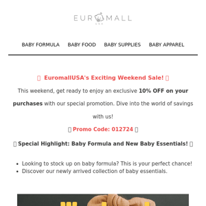 😍Euromallusa's 10% off Weekend Ends today! (Promocode: 012724)