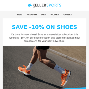 Get -10% off your new shoes! 👟