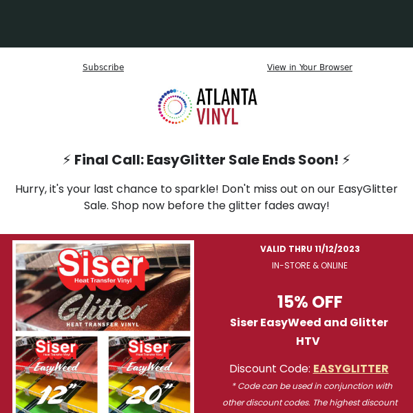 ⚡ Final Call: EasyGlitter Sale Ends Soon ~ 15% Off! ⚡