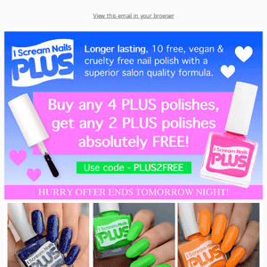 ✨Only 1 more day to get ur 2 FREE polishes✨