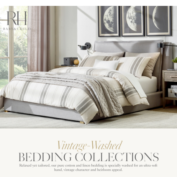 Experience Ultra-Soft, Vintage-Washed Bedding