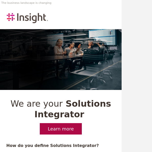 What is a Solutions Integrator?