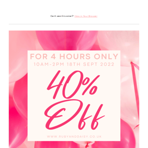 😱40% off for 4hrs😱