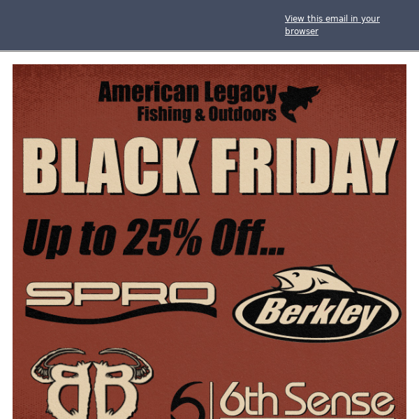 Up to 25% Off Berkley, Beast Coast, Spro, & 6th Sense