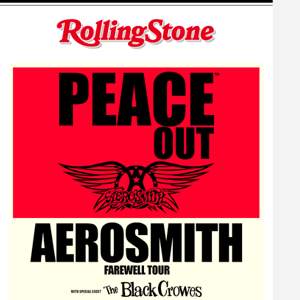 Aerosmith says, PEACE OUT✌️