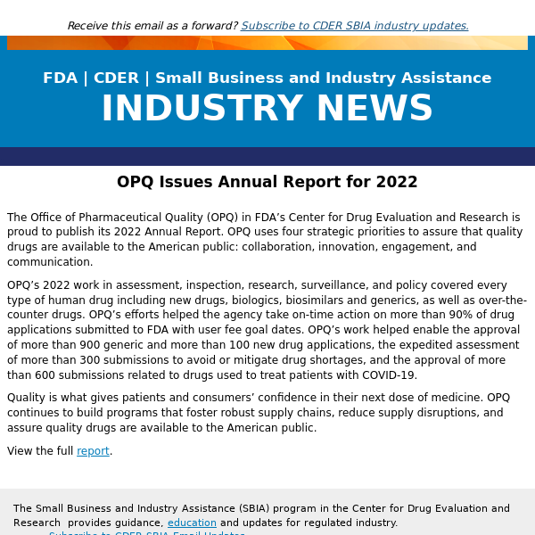 OPQ Issues Annual Report for 2022