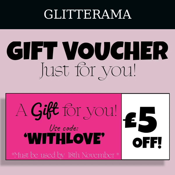 Enjoy a £5 voucher on us!