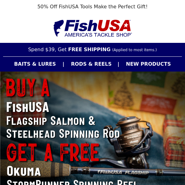 Sunday FREE REEL Frenzy! Cyber Savings Heating Up! - Fish USA