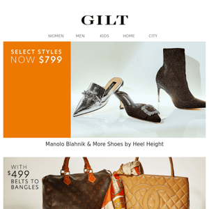 $799 Luxe Shoes & More by Height | Hermès & More Vintage With $499 Belts to Bangles