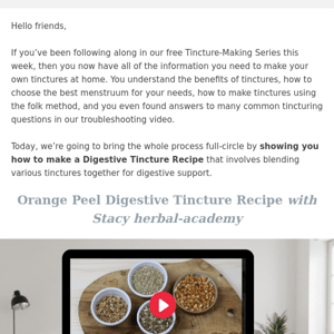 Free Tincture-Making Video #5: Tincture Recipe Demo