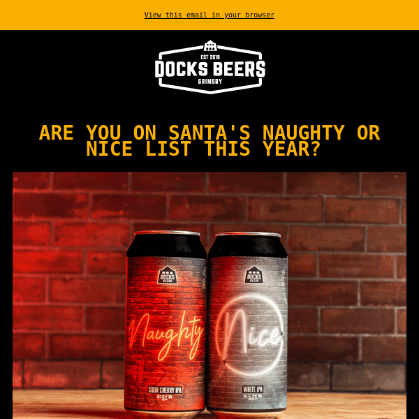 🎅"Naughty and Nice" Christmas Beers Have Landed!