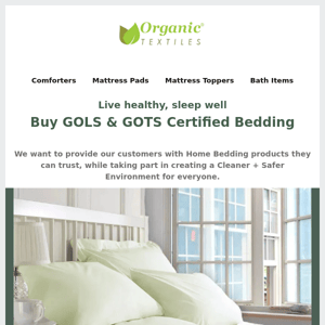 Buy GOLS & GOTS Certified Bedding - Organic Textiles