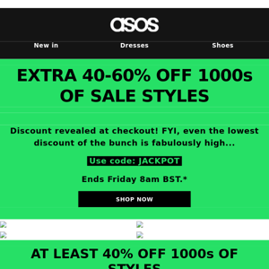 Up to 60% extra off...