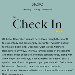 The Check In: Oh hello, December.