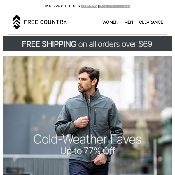 Cold-weather essentials NOW up to 77% OFF!