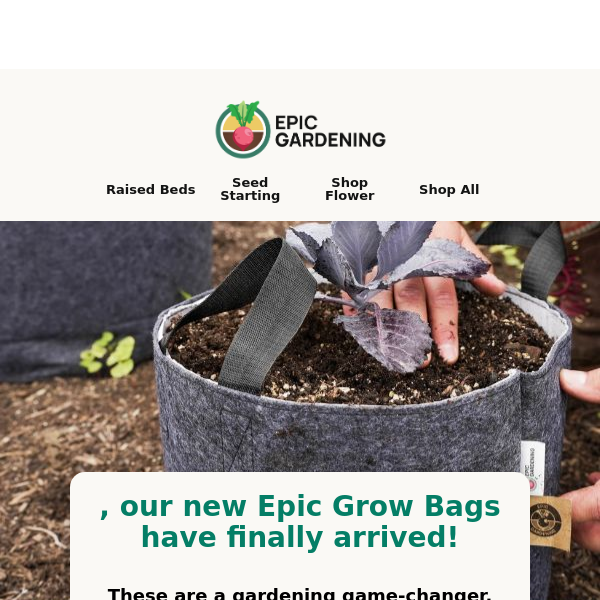 Epic Grow Bags - Unlined