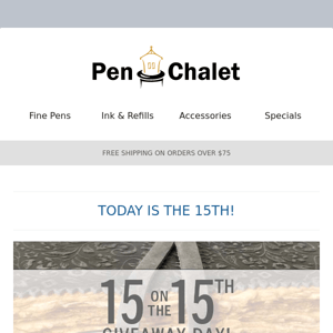 It's Giveaway Day @ Pen Chalet!