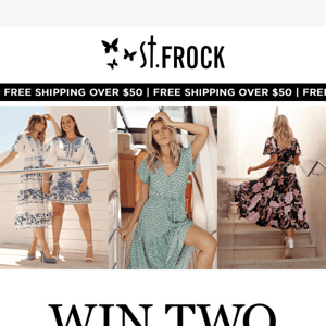 Win two $500 St Frock gift cards - one for you and one for a friend!