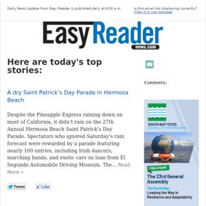 Daily News from Easy Reader