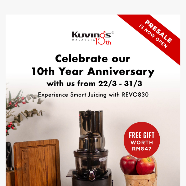 Kuvings 10th Year Anniversary Sale: Get Your Early Bird Access! 🎉