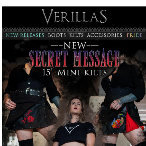 Short & Sweet - Mini Kilts 20% Off. Check out all these New Releases!