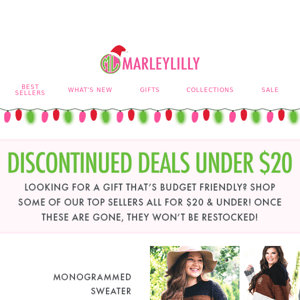 Discontinued Deals ⏰ UNDER $20!