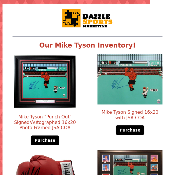Mike Tyson Inventory...