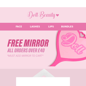 You've got a FREE MIRROR! Ends Midnight 🤩