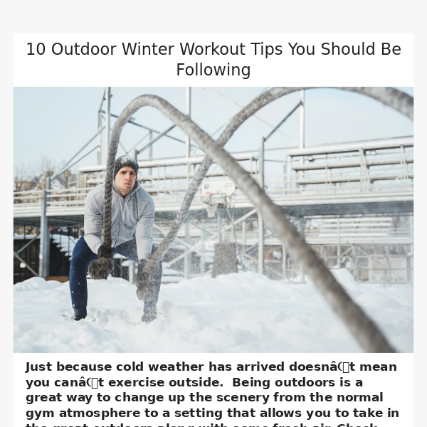 10 Outdoor Winter Workout Tips You Should Be Following