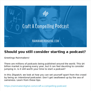 Craft a Compelling Podcast: The Weekly Dispatch
