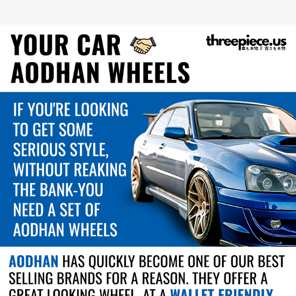 Your Car 🤝 Aodhan Wheels
