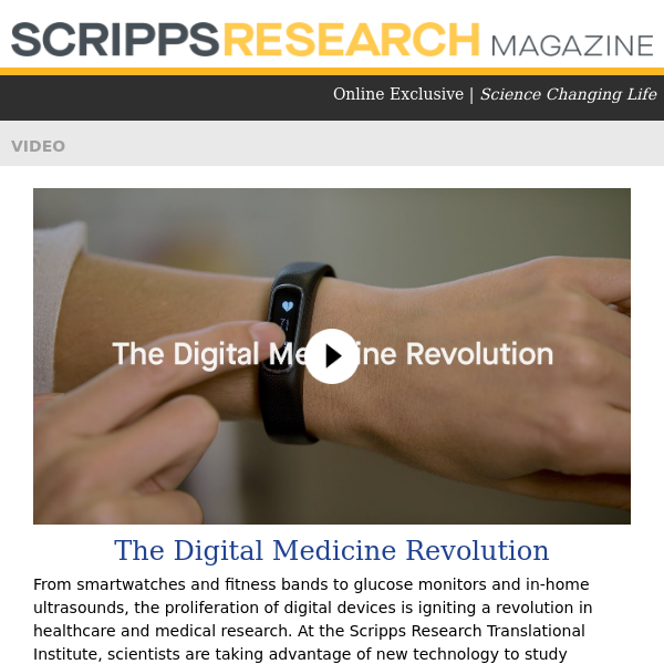 Online exclusive content: Scripps Research Magazine