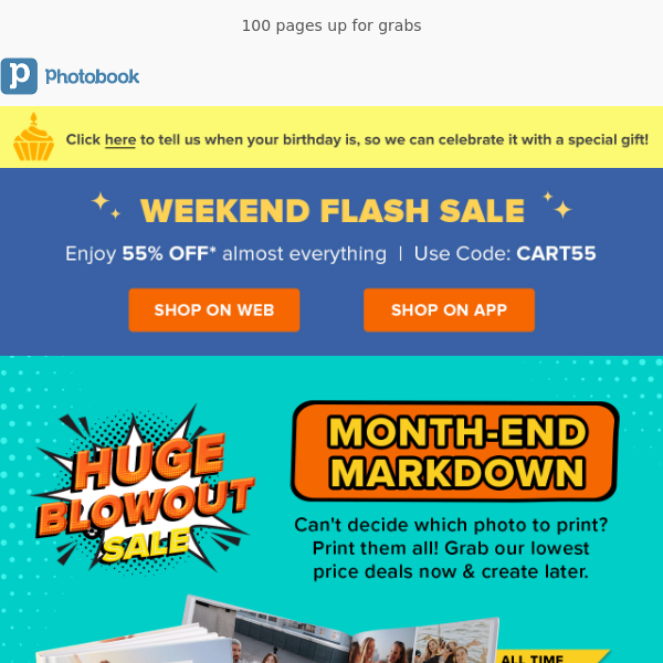 Month End Markdown on Photobooks!