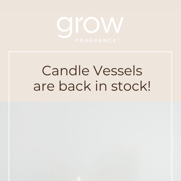 Candle Vessels are Back in Stock! 🙌