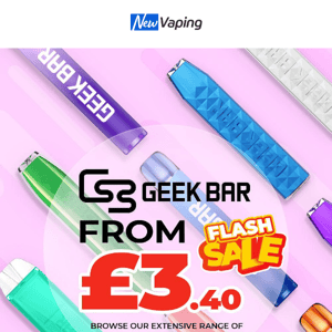 Geek Bar from £3.4, £3.59 SKE Bar, £2.89 MOTI PIIN, £39.99 Aegis Legend 2 Mod; Check out our best vapes & e-liquids to help you quit smoking!