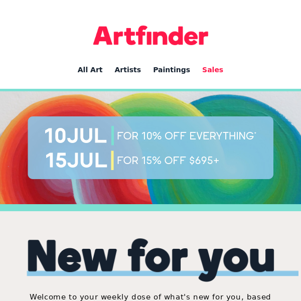 New for you, Artfinder 💌
