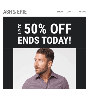 Up To 50% OFF Ends Today!