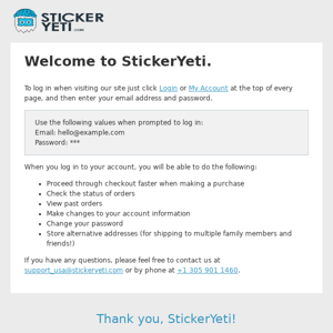 Welcome, Sticker Yeti!