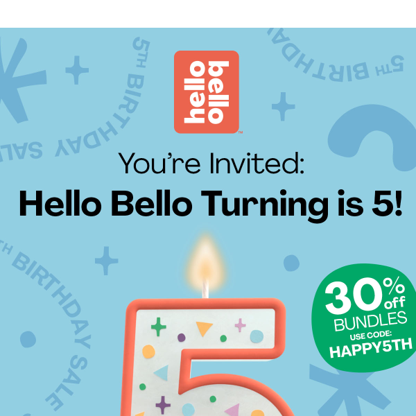 Get 30% off to celebrate our 5th birthday! 🎂