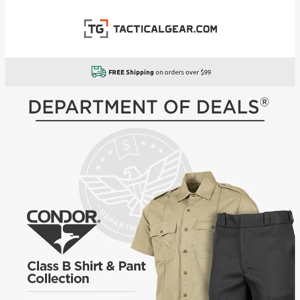 DOD: Condor Uniform 👕+👖 (up to 38% off!) 