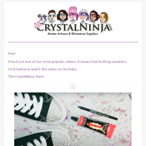 Crystal Ninja, what about Blinging your shoes quickly?