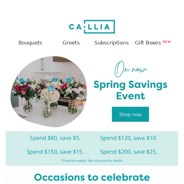 Spring Savings Event on now! 💐💐