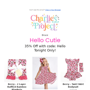 🎀 Hello Cutie 35% OFF + 10% Back In Rewards! 🎀