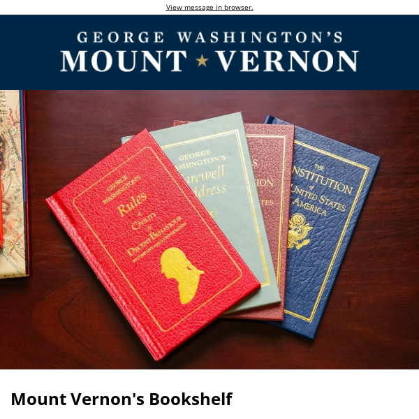 Discover Mount Vernon's Bookshelf