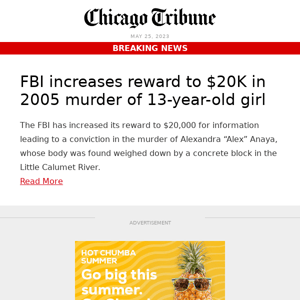 FBI increases reward to $20K in 2005 murder