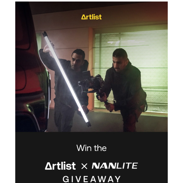 Artlist.io, win new lighting gear with the Artlist x Nanlite giveaway