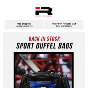 Back in Stock! Sport Duffel Bags